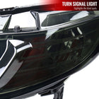 2006-2011 Honda Civic 4DR Sedan Factory Style Headlights w/ LED Strip (Chrome Housing / Smoked Lens)