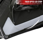 2006-2011 Honda Civic 4DR Sedan Factory Style Headlights w/ LED Strip (Matte Black Housing / Clear Lens)