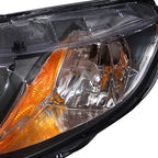 2006-2011 Honda Civic Sedan Factory Style Headlights - Matte Black/Clear Lens