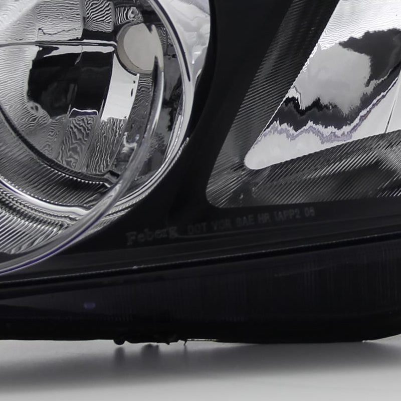 2006-2011 Honda Civic Sedan Factory Style Headlights - Matte Black/Clear Lens