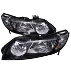 2006-2011 Honda Civic Sedan Factory Style Headlights (Matte Black Housing / Clear Lens)