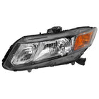 2012-2013 Honda Civic Coupe / 2012-2015 Civic Sedan Factory Style Headlight (Matte Black Housing / Clear Lens) - Driver Side Only