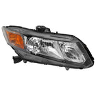 2012-2013 Honda Civic Coupe / 2012-2015 Civic Sedan Factory Style Headlight (Matte Black Housing / Clear Lens) - Passenger Side Only