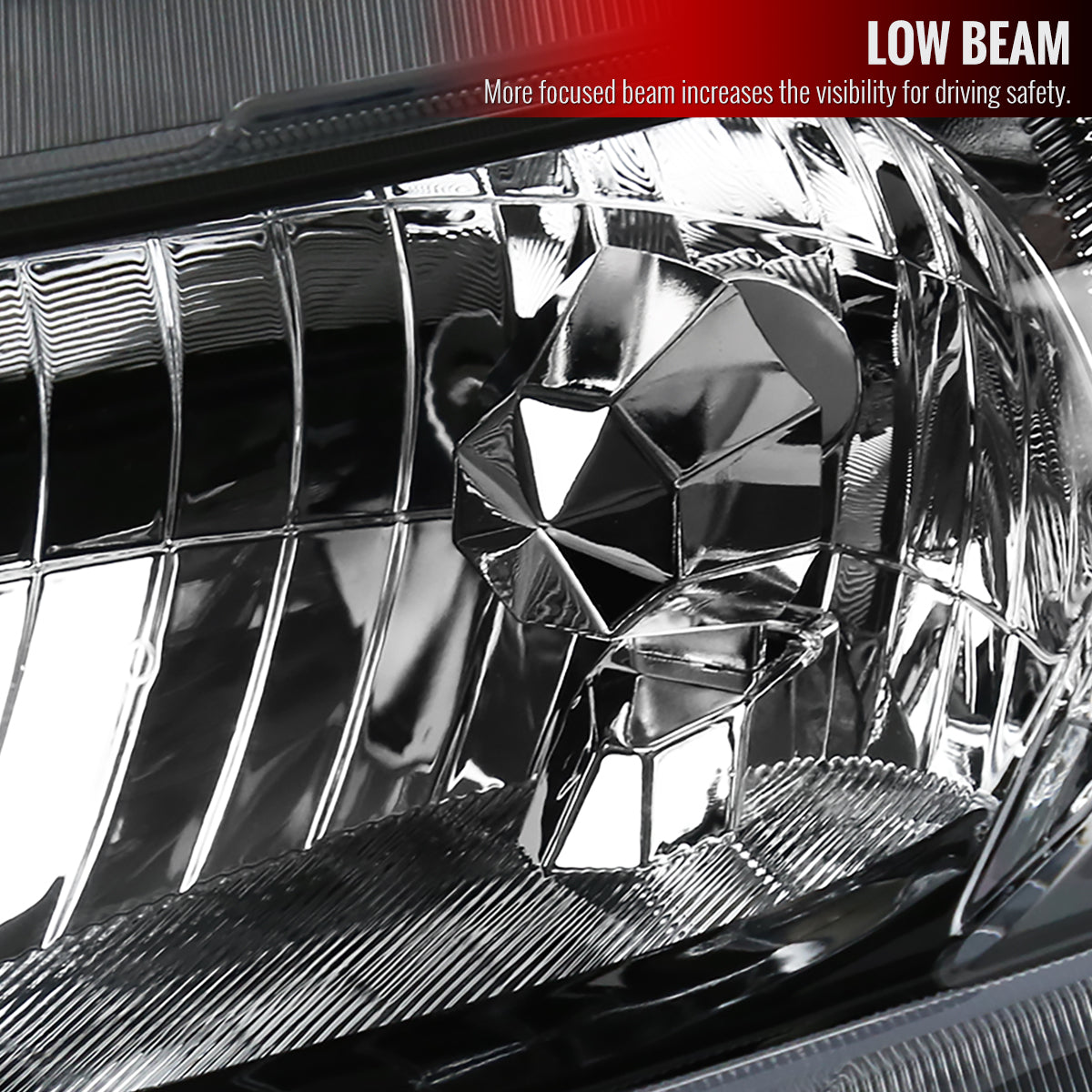 2012-2013 Honda Civic Coupe / 2012-2015 Civic Sedan Factory Style Headlights (Matte Black Housing / Clear Lens)