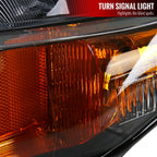 2012-2013 Honda Civic Coupe / 2012-2015 Civic Sedan Factory Style Headlights - Matte Black/Clear Lens