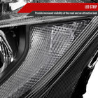 2016-2021 Honda Civic LED Strip Factory Style Projector Headlights (Chrome Housing/Clear Lens)
