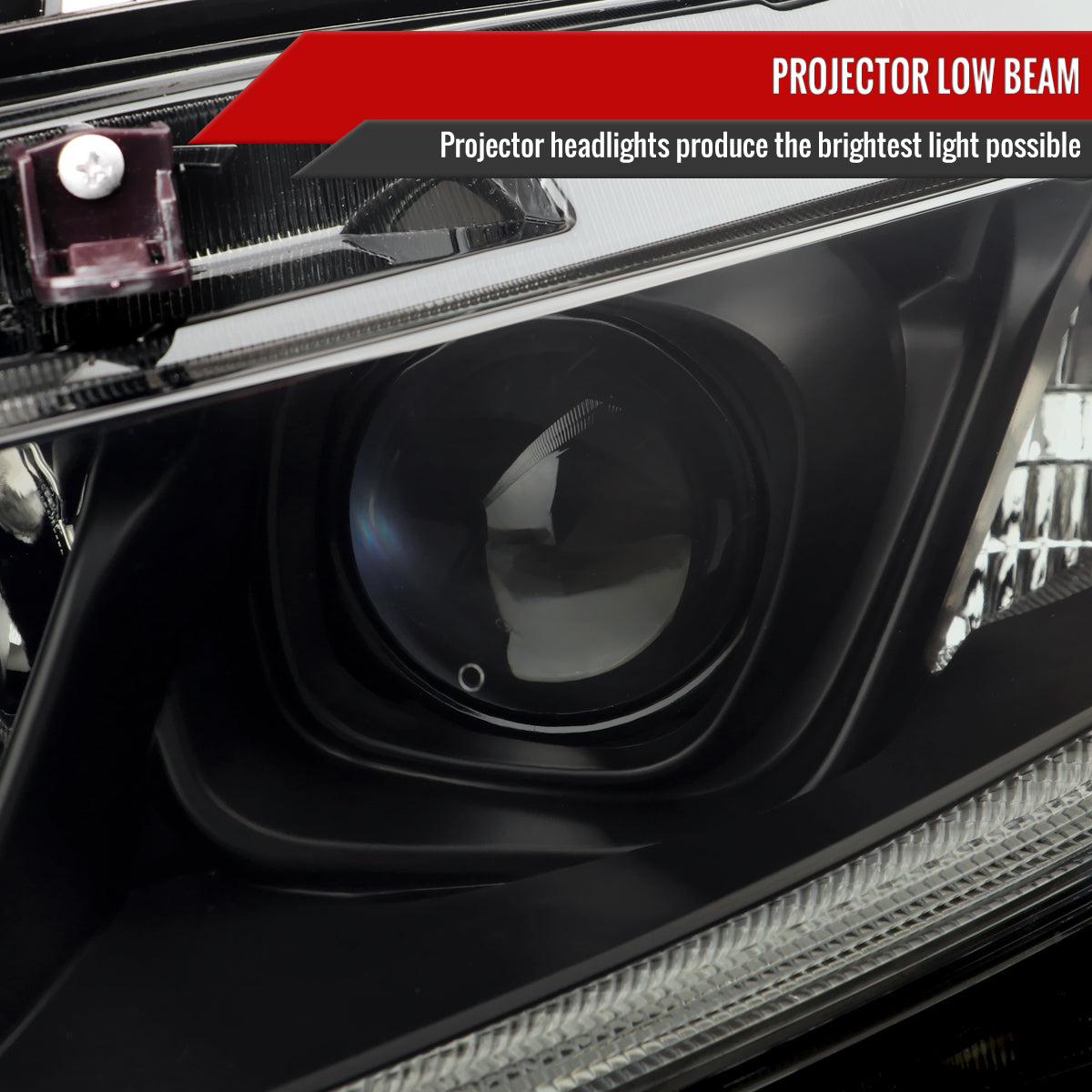 2016-2021 Honda Civic LED Strip Factory Style Projector Headlights (Matte Black Housing/Smoke Lens)