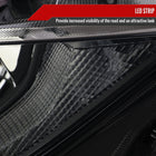 2016-2021 Honda Civic LED Strip Factory Style Projector Headlights (Matte Black Housing/Smoke Lens)