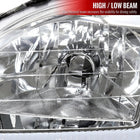 1996-1998 Honda Civic Coupe / Sedan LED Bar Factory Style Headlights (Chrome Housing / Clear Lens)