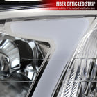 1996-1998 Honda Civic Coupe / Sedan LED Bar Factory Style Headlights (Chrome Housing / Clear Lens)