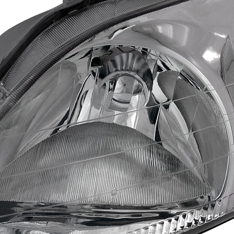 1996-1998 Honda Civic Factory Style Headlights (Chrome Housing / Clear Lens)