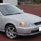 1996-1998 Honda Civic Factory Style Headlights (Chrome Housing / Clear Lens)