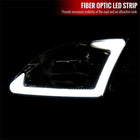 1996-1998 Honda Civic Coupe / Sedan LED Bar Factory Style Headlights (Chrome Housing / Smoked Lens)