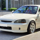 1996-1998 Honda Civic Coupe / Sedan LED Bar Factory Style Headlights (Chrome Housing / Smoked Lens)