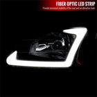 1996-1998 Honda Civic Coupe / Sedan LED Bar Factory Style Headlights (Matte Black Housing / Clear Lens)