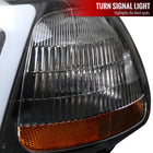 1996-1998 Honda Civic Coupe / Sedan LED Bar Factory Style Headlights (Matte Black Housing / Clear Lens)