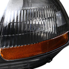 1996-1998 Honda Civic Coupe / Sedan LED Bar Factory Style Headlights (Matte Black Housing / Clear Lens)