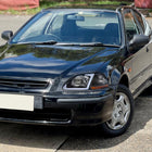 1996-1998 Honda Civic Coupe / Sedan LED Bar Factory Style Headlights (Matte Black Housing / Clear Lens)