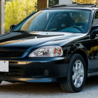 1999-2000 Honda Civic Coupe / Sedan LED Bar Factory Style Headlights (Chrome Housing / Clear Lens)