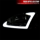 1999-2000 Honda Civic Coupe / Sedan LED Bar Factory Style Headlights (Chrome Housing / Smoked Lens)