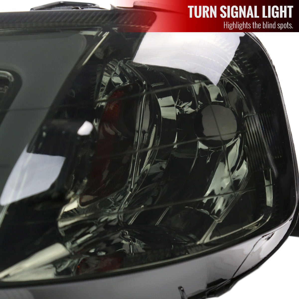 1999-2000 Honda Civic Coupe / Sedan LED Bar Factory Style Headlights (Chrome Housing / Smoked Lens)