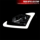 1999-2000 Honda Civic Coupe / Sedan LED Bar Factory Style Headlights (Matte Black Housing / Clear Lens)