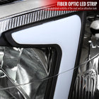 1999-2000 Honda Civic Coupe / Sedan LED Bar Factory Style Headlights (Matte Black Housing / Clear Lens)