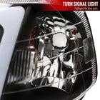 1999-2000 Honda Civic Coupe / Sedan LED Bar Factory Style Headlights (Matte Black Housing / Clear Lens)