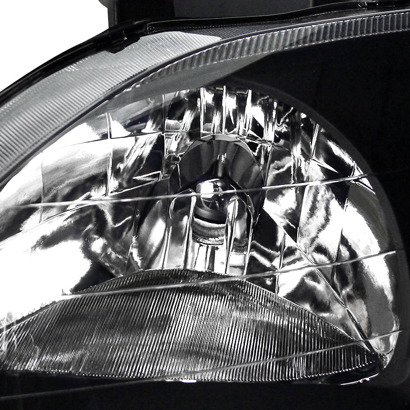 1999-2000 Honda Civic Factory Style Headlights (Matte Black Housing / Clear Lens)