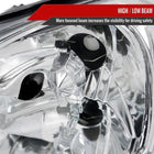 1993-1997 Honda Del Sol Crystal Headlights w/ Amber Reflector (Chrome Housing / Clear Lens)