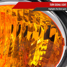 1993-1997 Honda Del Sol Crystal Headlights w/ Amber Reflector (Chrome Housing / Clear Lens)