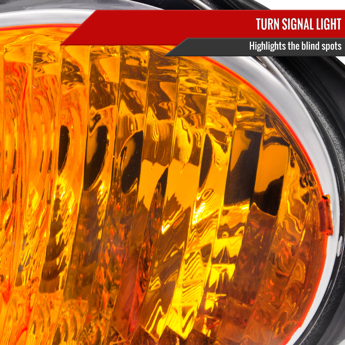 1993-1997 Honda Del Sol Crystal Headlights w/ Amber Reflector (Chrome Housing / Clear Lens)