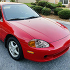 1993-1997 Honda Del Sol Crystal Headlights w/ Amber Reflector (Chrome Housing / Clear Lens)