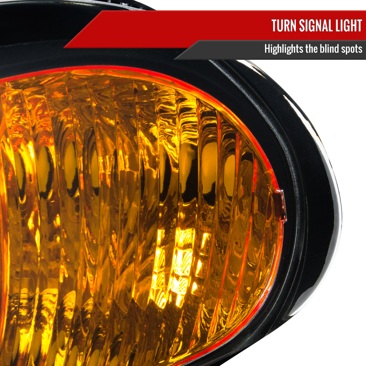 1993-1997 Honda Del Sol Crystal Headlights w/ Amber Reflector (Matte Black Housing / Clear Lens)