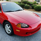 1993-1997 Honda Del Sol Crystal Headlights w/ Amber Reflector (Matte Black Housing / Clear Lens)