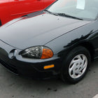 1993-1997 Honda Del Sol Crystal Headlights w/ Amber Reflector (Matte Black Housing / Clear Lens)