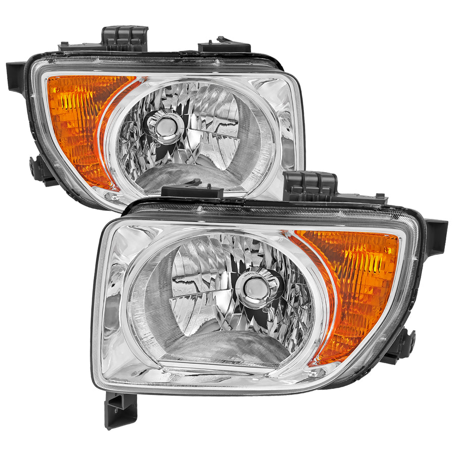 2003-2008 Honda Element Factory Style Headlights (Chrome Housing / Clear Lens)