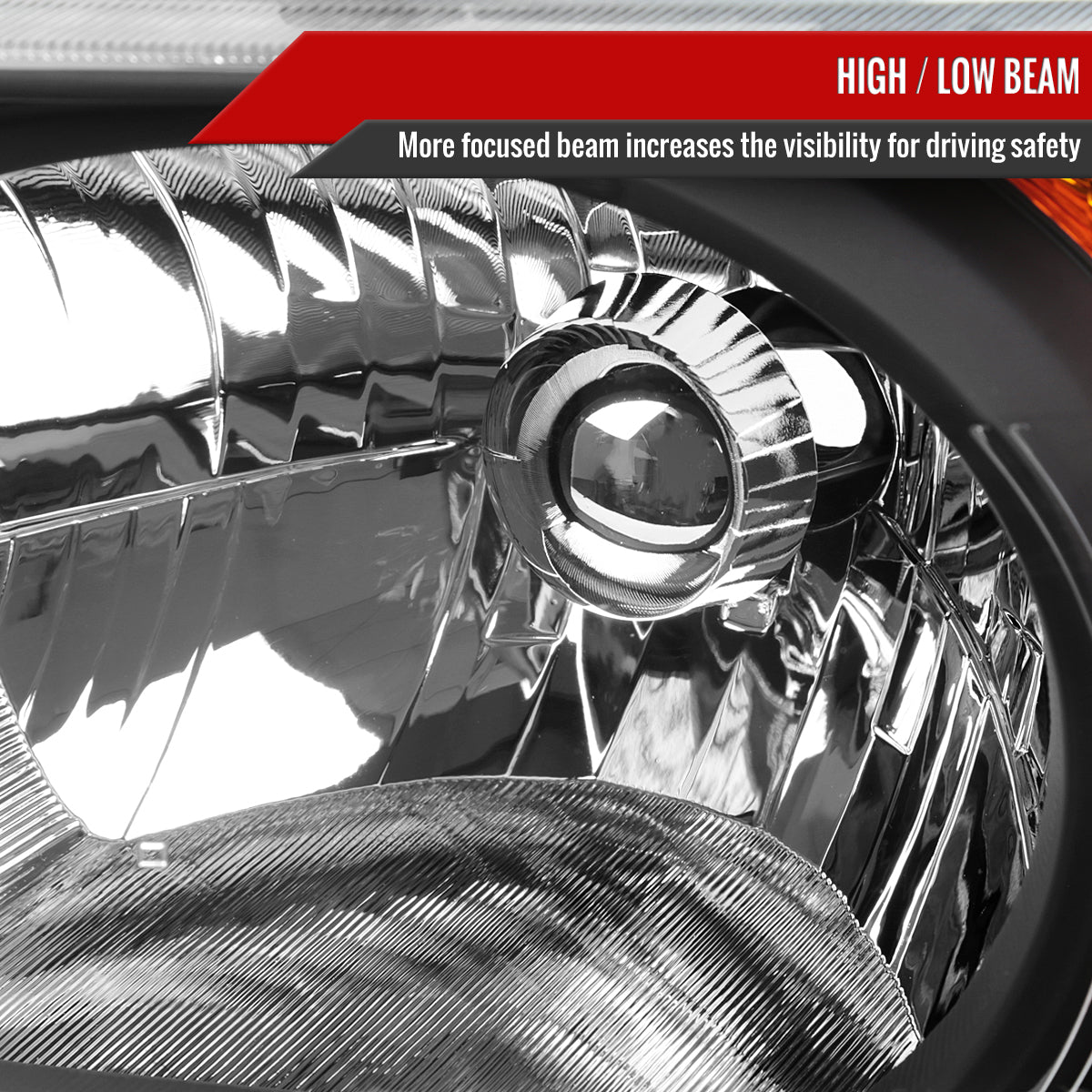 2003-2008 Honda Element Factory Style Headlights (Matte Black Housing / Clear Lens)