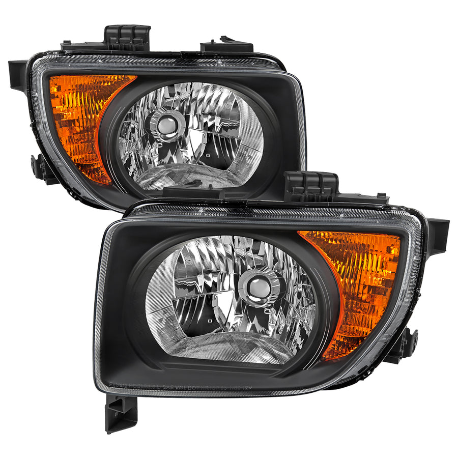 2003-2008 Honda Element Factory Style Headlights (Matte Black Housing / Clear Lens)