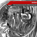2001-2004 Nissan Frontier XE Factory Style Headlights (Chrome Housing/Clear Lens)