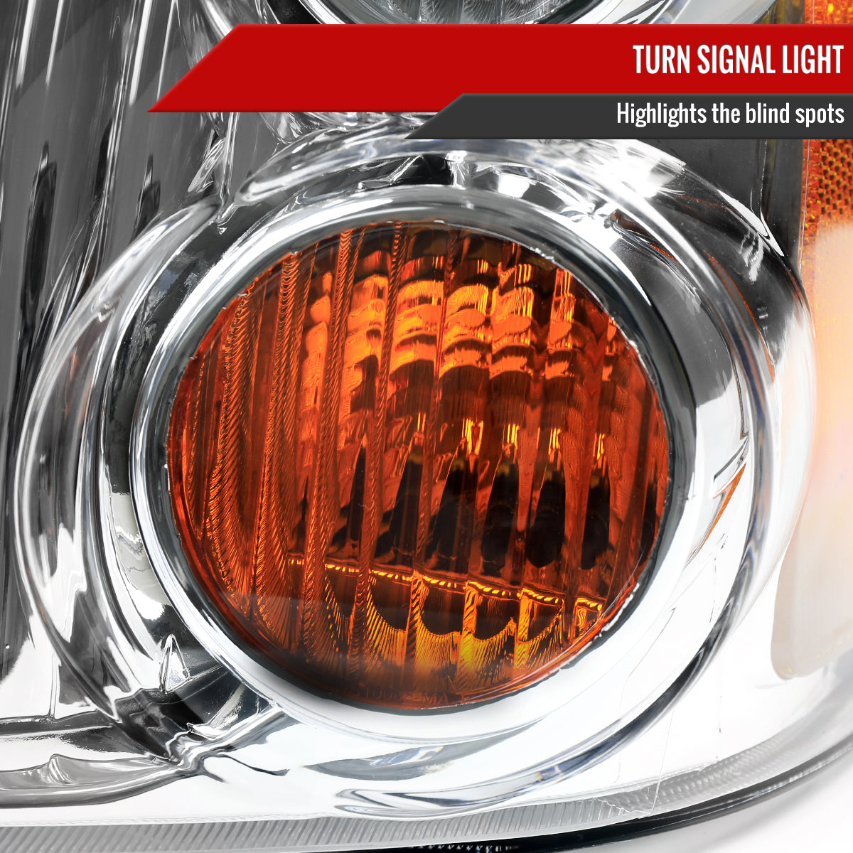 2001-2004 Nissan Frontier XE Factory Style Headlights (Chrome Housing / Clear Lens)