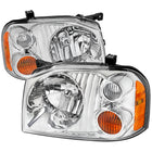 2001-2004 Nissan Frontier XE Factory Style Headlights (Chrome Housing / Clear Lens)