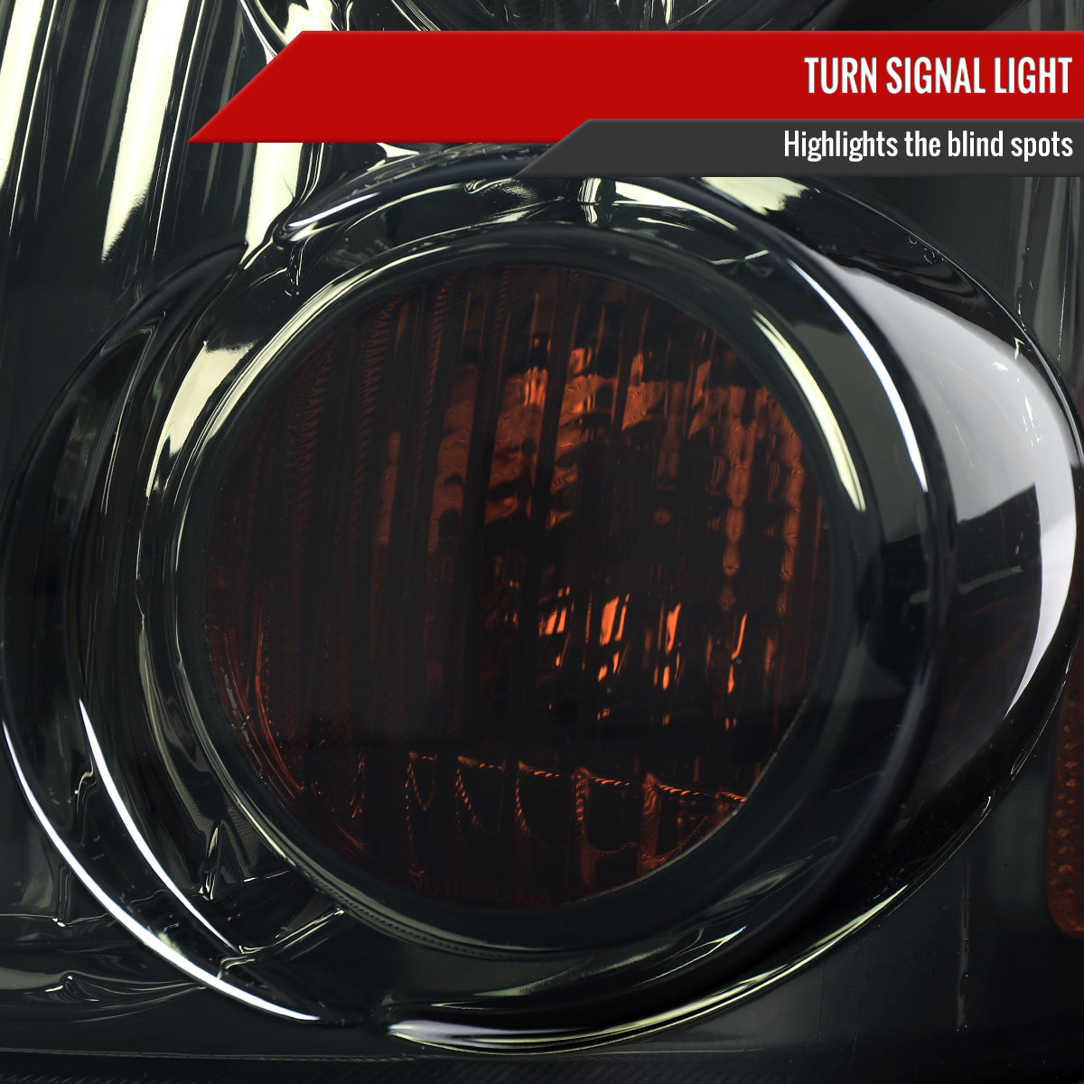 2001-2004 Nissan Frontier XE Factory Style Headlight (Chrome Housing / Smoked Lens)