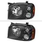 2001-2004 Nissan Frontier XE Factory Style Headlights (Matte Black Housing / Clear Lens)