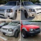 2001-2004 Nissan Frontier XE Factory Style Headlights (Matte Black Housing / Clear Lens)