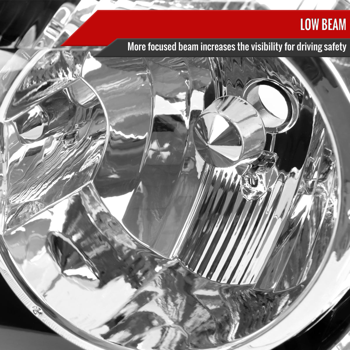 2001-2003 Toyota Highlander Factory Style Headlights (Chrome Housing / Clear Lens)