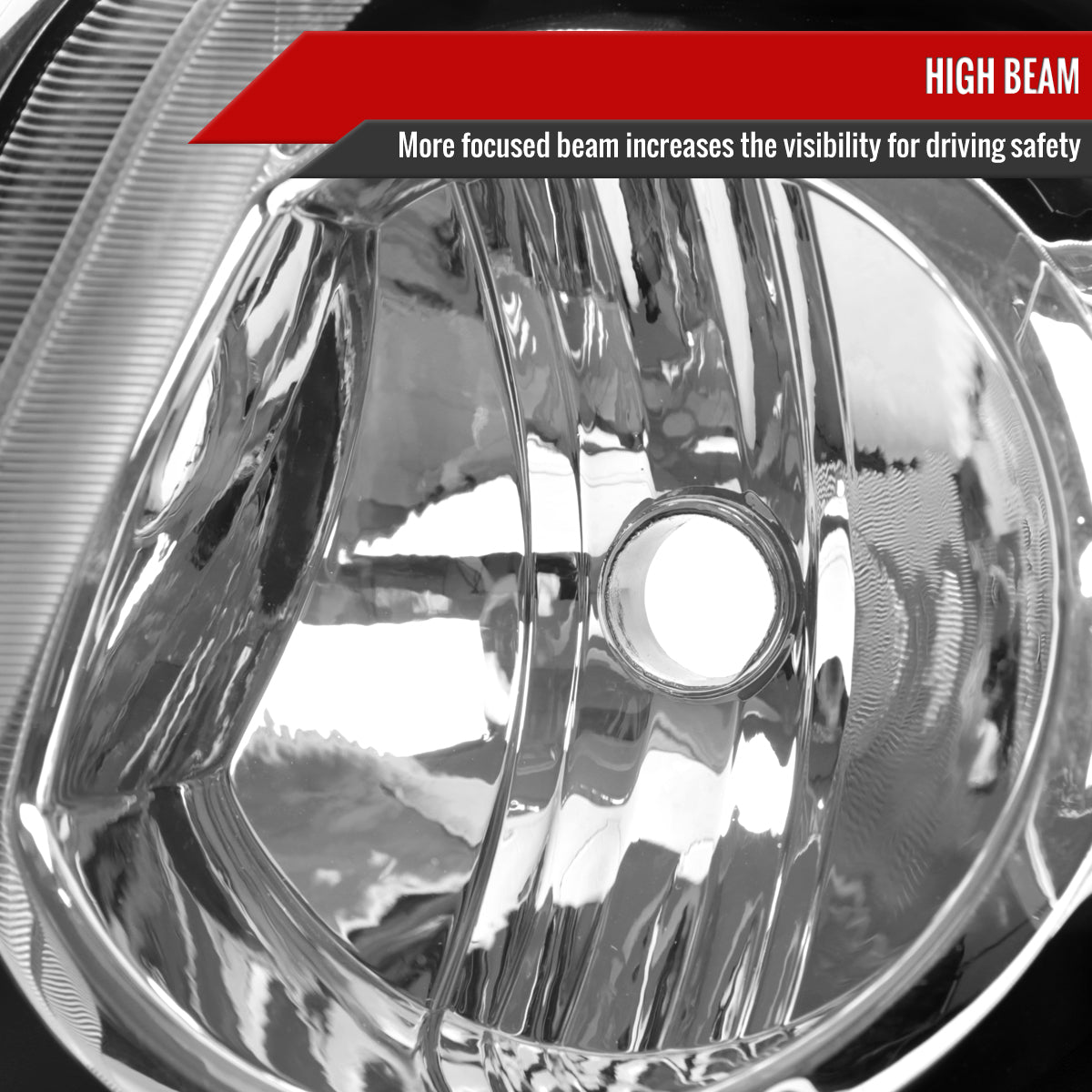 2001-2003 Toyota Highlander Factory Style Headlights (Chrome Housing / Clear Lens)