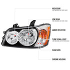 2001-2003 Toyota Highlander Factory Style Headlights (Chrome Housing / Clear Lens)