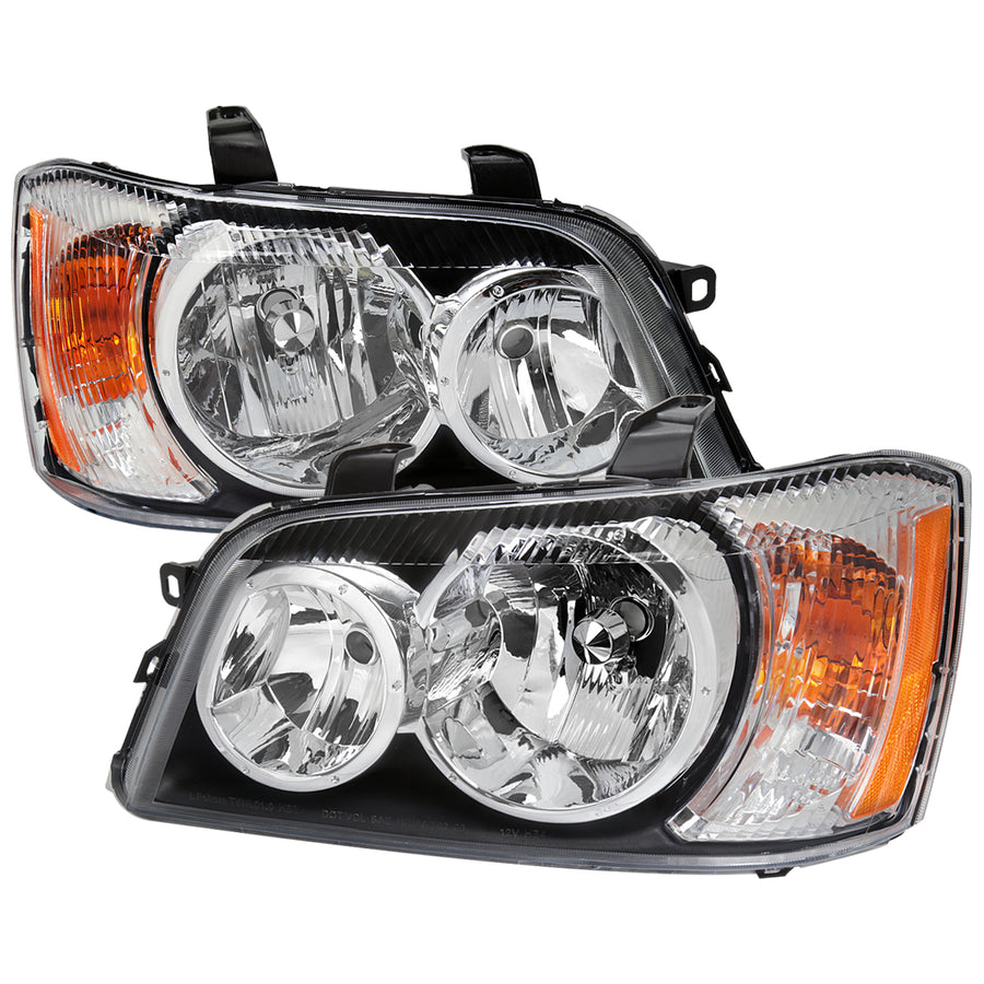 2001-2003 Toyota Highlander Factory Style Headlights (Chrome Housing / Clear Lens)