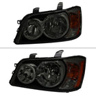 2001-2003 Toyota Highlander Factory Style Headlights (Chrome Housing / Smoked Lens)